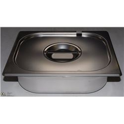 ME-18#  S/S FOOD PAN HALF SIZE 4" DEEP W/LID