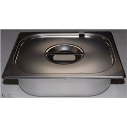 ME-18#  S/S FOOD PAN HALF SIZE 4" DEEP W/LID