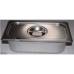 ME-16#  S/S FOOD PAN ONE THIRD SIZE 4" DEEP W/LID