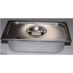 ME-16#  S/S FOOD PAN ONE THIRD SIZE 4" DEEP W/LID