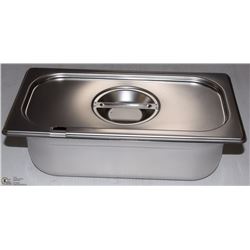 ME-16#  S/S FOOD PAN ONE THIRD SIZE 4" DEEP W/LID