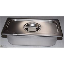 ME-16#  S/S FOOD PAN ONE THIRD SIZE 4" DEEP W/LID