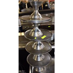 5 ALUMINIUM PIZZA SERVING TRAYS