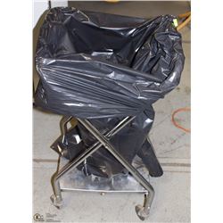 PORTABLE GARBAGE ON LAUNDRY CART