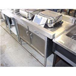STAINLESS STEEL CLEANING COUNTER EXTENSION W/