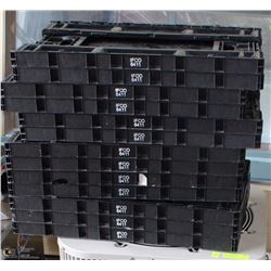 13 STACKING COLLAPSABLE STORAGE TRAYS