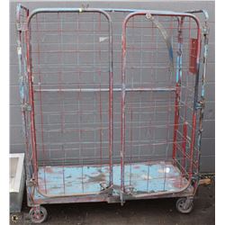ROLLING METAL CAGE WITH DOORS