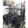 Image 1 : LOT OF 16 PATIO CAFE CHAIRS AND 9 MATCHING TABLES