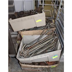 MEAT RAILS FOR HANGING MEAT + MEAT HOOKS