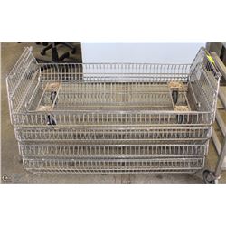 4 BASKET SHELVING UNIT ON WHEELS