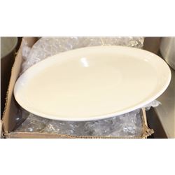 LOT OF 22 WHITE 12.5" PLATES