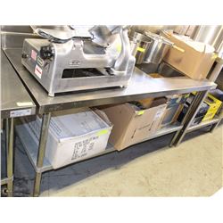 STAINLESS STEEL PREP TABLE BACKSPLASH INCLUDED