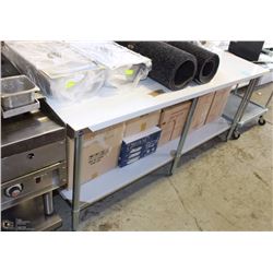 ME-23# 30"X84" S/S WORK TOP TABLE WITH GALVANIZED