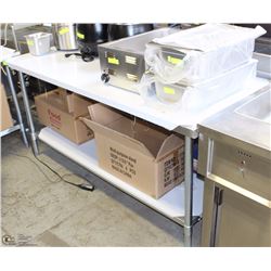 ME-22# 30"X72" S/S WORK TOP TABLE WITH GALVANIZED