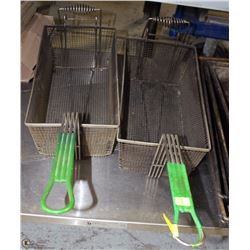 2 LARGE DEEP FRYER BASKETS