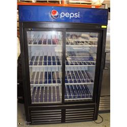 2-DOOR PEPSI BEVERAGE COOLER