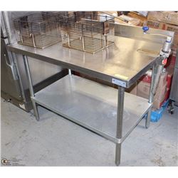 STAINLESS STEEL PREP TABLE W/ MOUNTED CAN OPENER