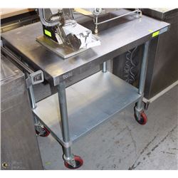 EFI STAINLESS STEEL 2 SHELF UTILITY CART ON WHEELS