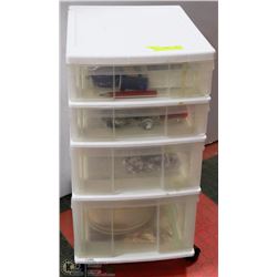 4-TIER WHITE STORAGE CONTAINER ON