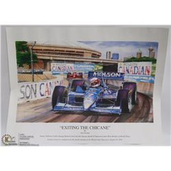 INDY  "EXITING THE CHICANE" PRINT 24"X18"