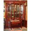 Image 2 : 2PC  MAHOGANY CHINA CABINET (BUFFET & HUTCH ) WITH