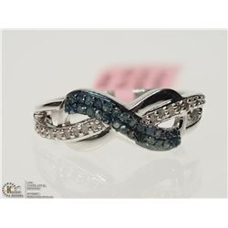 #1-STERLING SILVER DIAMOND RING