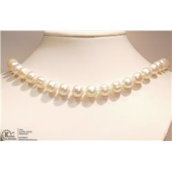 #3-STERLING SILVER FRESHWATER PEARL NECKLACE