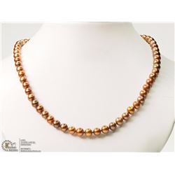 #9-14K YELLOW GOLD PEARL NECKLACE