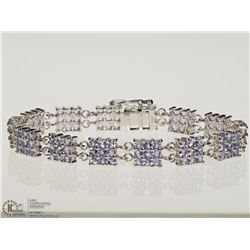 #15-STERLING SILVER TANZANITE BRACELET