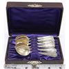 Image 1 : ESTATE STERLING SILVER 6 DESERT SPOONS IN CASE