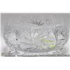 Image 1 : PINWHEEL CRYSTAL FOOTED FRUIT BOWL APPROX 6" HIGH