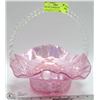 Image 1 : PINK ART GLASS BASKET