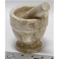MORTAR AND PESTLE NATURAL STONE GRANITE 4" BOWL