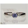 Image 1 : #21-10K WHITE GOLD TANZANITE & DIAMOND RING