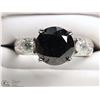 Image 1 : #25-14K WHITE GOLD BLACK & WHITE DIAMOND RING