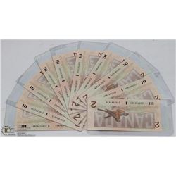 TEN-1986 CANADIAN $2 DOLLAR ROBIN BILL WITH