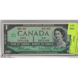 CANADIAN UNCIRCULATED CENTENNIAL $1 DOLLAR BILL