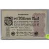Image 1 : 1923 GERMAN 2 MILLION MARK NOTE