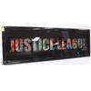 Image 1 : JUSTICE LEAGUE BLACK  SHADOW BOX SIGN 36"X12"X1.