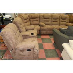 NEW CHICAGO BROWN MICROFIBRE DELUXE CONSOLE