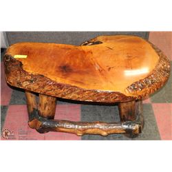 CARVED SOLID WOOD COFFEE TABLE
