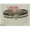 Image 1 : #35-10K WHITE GOLD DIAMOND RING SET