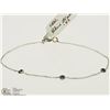 Image 1 : #36-14K WHITE GOLD BLUE DIAMOND BRACELET