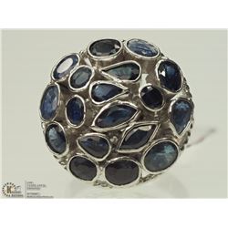 #38-STERLING SILVER SAPPHIRE RING