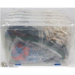 5 CRAFT KITS IN PLASTIC STORAGE CASES. EACH KIT