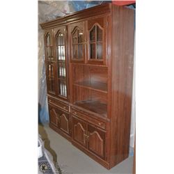 PAIR OF ESTATE OAK FRONT CABINETS