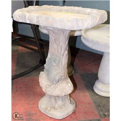 STONE FROG BIRDBATH