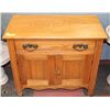 Image 1 : VINTAGE  WOOD CABINET W/1 DRAWER &