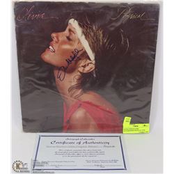 OLIVIA NEWTON JOHN AUTOGRAPHED PHYSICAL LP W/ COA