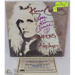 KIM CARNES AUTOGRAPHED BARKING AT AIRPLANES LP W/
